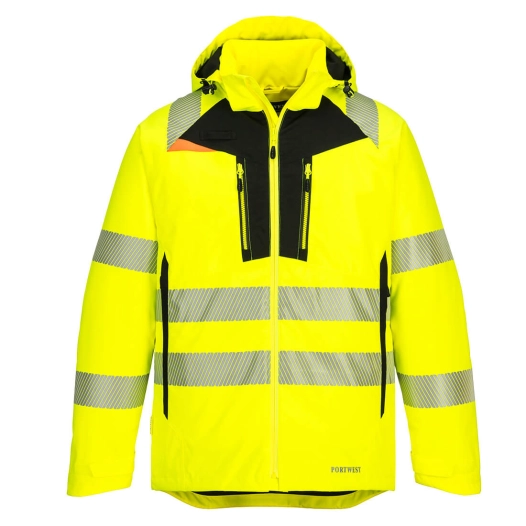 Parka HV DX4 couleur : Jaune/Noir taille XXL - PORTWEST
