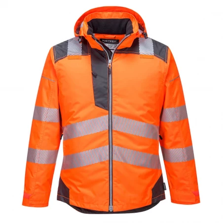 Parka HV PW3 couleur : Orange/Gris taille S - PORTWEST