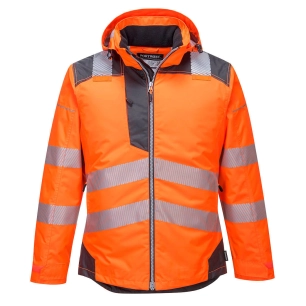 Parka HV PW3 couleur : Orange/Gris taille XXL - PORTWEST