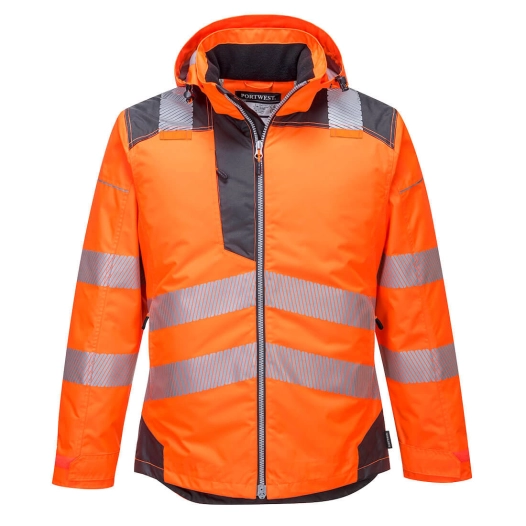 Parka HV PW3 couleur : Orange/Gris taille XXXL - PORTWEST