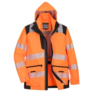 Parka PW3 Hi-Vis 5-en-1 couleur : Orange/Noir taille M - PORTWEST