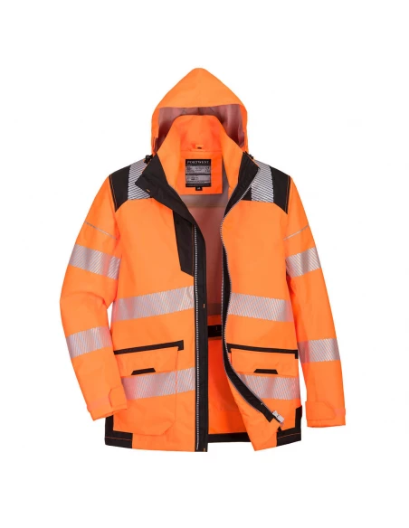 Parka PW3 Hi-Vis 5-en-1 couleur : Orange/Noir taille XXL - PORTWEST