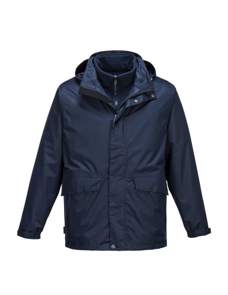 Parka respirante 3 en 1 Argo couleur : Marine taille S - PORTWEST