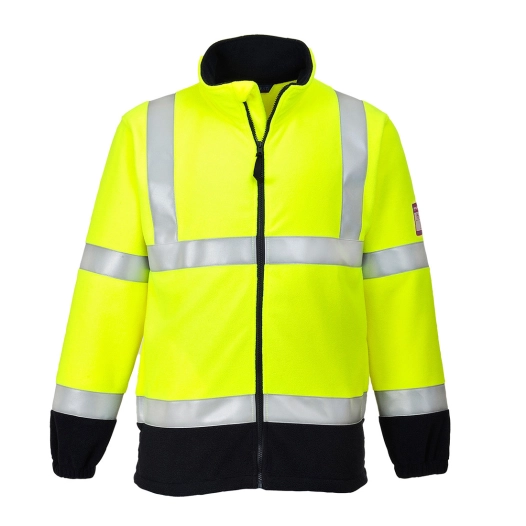 Polaire haute-visibilité Flamme Résistant et Antistatique couleur : Jaune taille M - PORTWEST