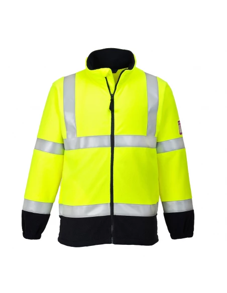Polaire haute-visibilité Flamme Résistant et Antistatique couleur : Jaune taille XXXL - PORTWEST