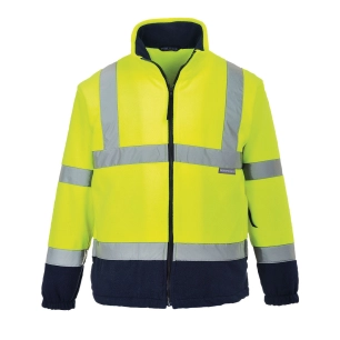 Polaire HiVis Bicolore couleur : Jaune/Marine taille XL - PORTWEST