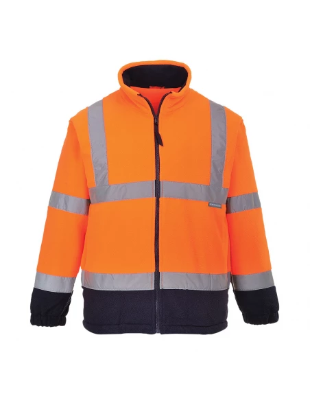 Polaire HiVis Bicolore couleur : Orange/Marine taille 4XL - PORTWEST