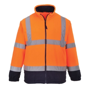 Polaire HiVis Bicolore couleur : Orange/Marine taille S - PORTWEST