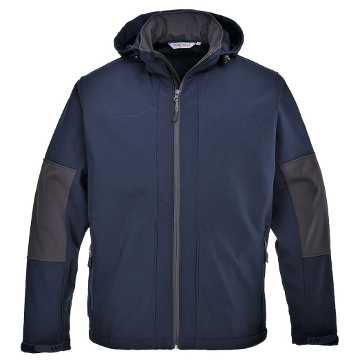 Softshell avec capuche (3 couches) couleur : Marine taille L - PORTWEST