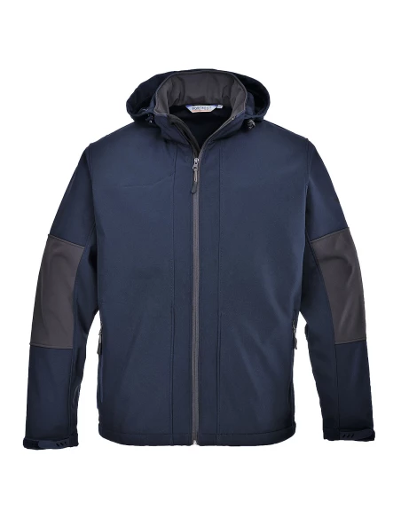 Softshell avec capuche (3 couches) couleur : Marine taille XL - PORTWEST