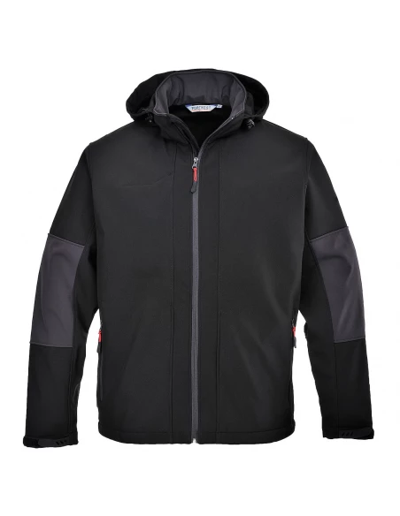 Softshell avec capuche (3 couches) couleur : Noir taille M - PORTWEST