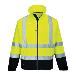 Softshell Bicolore (3 couches) couleur : Jaune/Marine taille M - PORTWEST