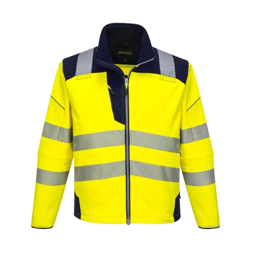 Softshell Haute-Visibilité PW3 couleur : Jaune/Marine taille XS - PORTWEST
