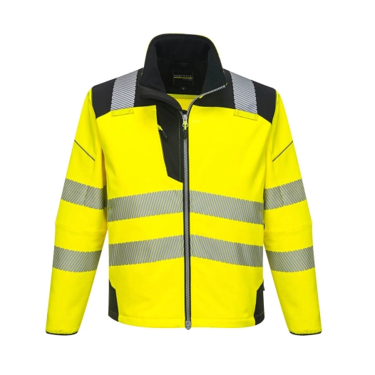 Softshell Haute-Visibilité PW3 couleur : Jaune/Noir taille 5XL - PORTWEST