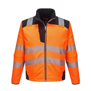 Softshell Haute-Visibilité PW3 couleur : Orange/Noir taille 4XL - PORTWEST