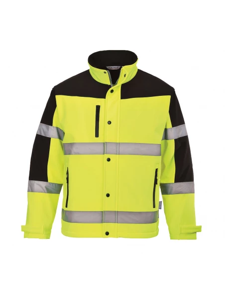 Softshell HV Bicolore (3 couches) couleur : Jaune taille XL - PORTWEST