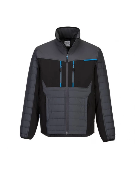 Veste bi-matière WX3 Baffle couleur : Gris Métal taille XL - PORTWEST