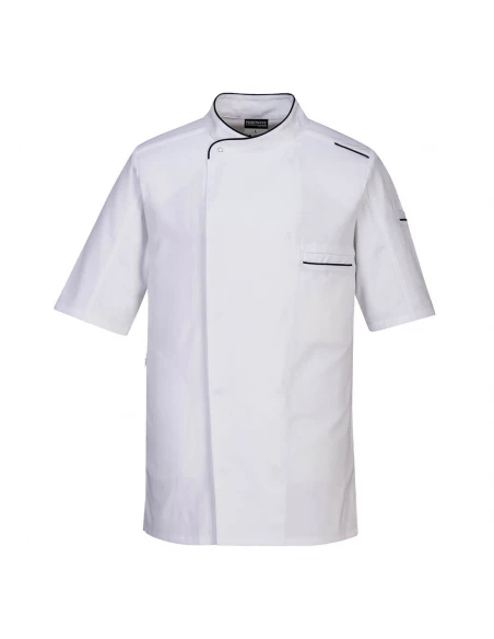 Veste de chef Surrey M/C couleur : Blanc taille S - PORTWEST