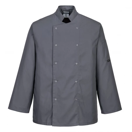 Veste de cuisine Suffolk couleur : Gris Ardoise taille XL - PORTWEST