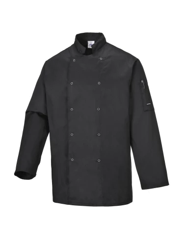 Veste de cuisine Suffolk couleur : Noir taille M - PORTWEST