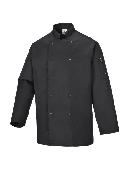 Veste de cuisine Suffolk couleur : Noir taille M - PORTWEST