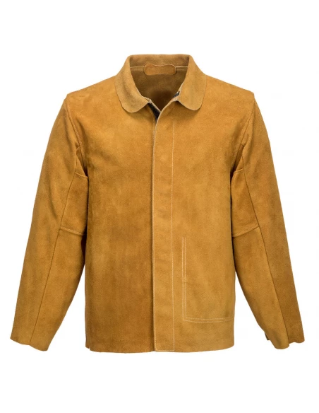 Veste de soudeur en cuir couleur : Bronze taille M - PORTWEST