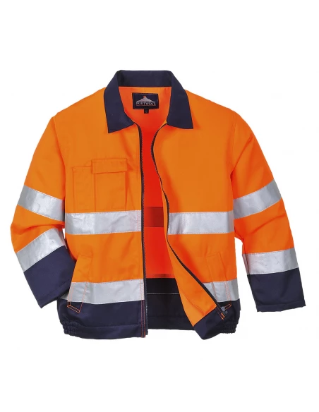 Veste Hi-Vis Madrid couleur : Orange/Marine taille L - PORTWEST