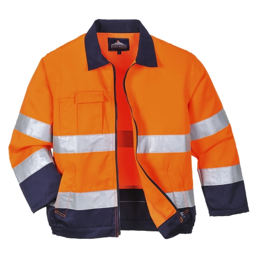Veste Hi-Vis Madrid couleur : Orange/Marine taille XXXL - PORTWEST
