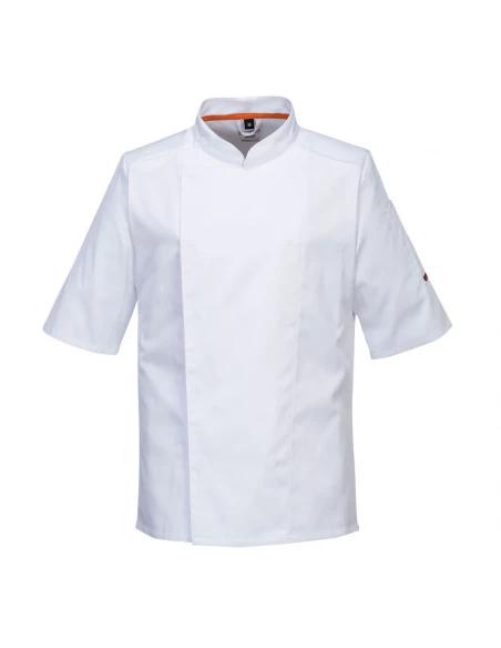 Veste de cuisinier Maille Pro S/S couleur : Blanc taille L - PORTWEST