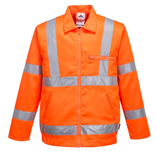 Veste poly-coton Hi-Vis RIS couleur : Orange taille XXL - PORTWEST