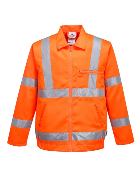 Veste poly-coton Hi-Vis RIS couleur : Orange taille XXXL - PORTWEST
