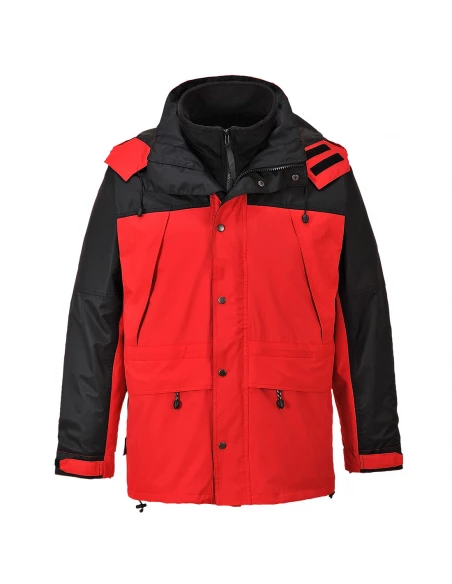 Veste respirante Orkney 3 en 1 couleur : Rouge taille XXXL - PORTWEST