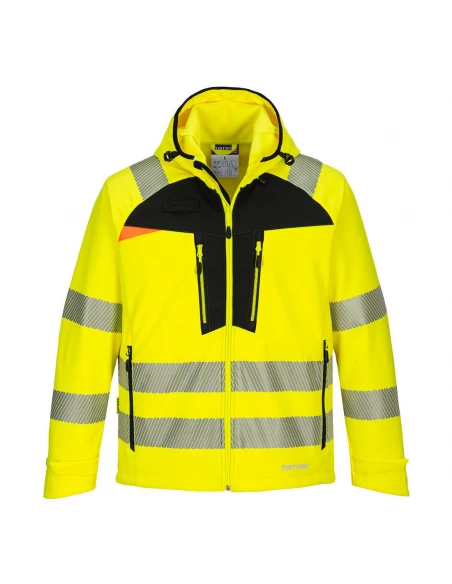 Veste Softshell HV DX4 couleur : Jaune/Noir taille XXL - PORTWEST