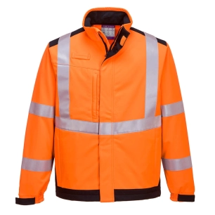 veste softshell modaflame multi norme arc électrique couleur : Orange/Marine taille XL - PORTWEST