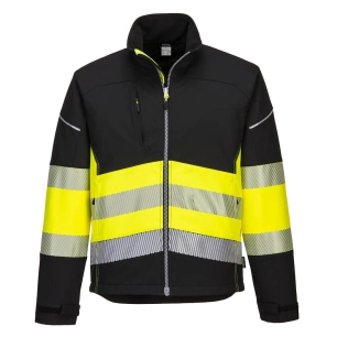 Veste Softshell PW3 Haute Visibilité Classe 1 couleur : Noir/jaune taille 4XL - PORTWEST
