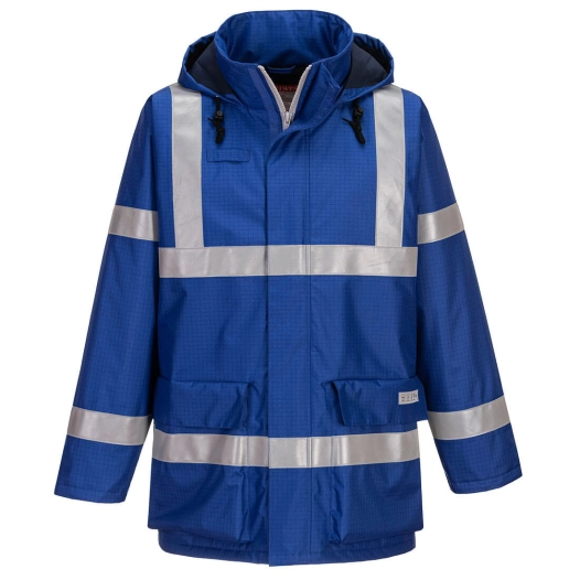 Veste de pluie FR anti-statique Bizflame couleur : Bleu Royal taille S - PORTWEST