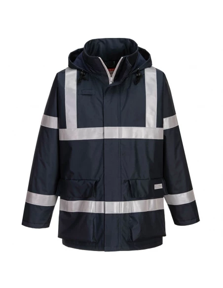 Veste de pluie FR anti-statique Bizflame couleur : Marine taille L - PORTWEST