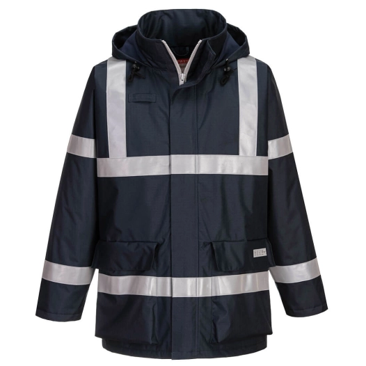 Veste de pluie FR anti-statique Bizflame couleur : Marine taille M - PORTWEST