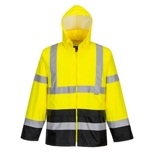 Veste de pluie Hi-Vis bicolore couleur : Jaune/Noir taille S - PORTWEST