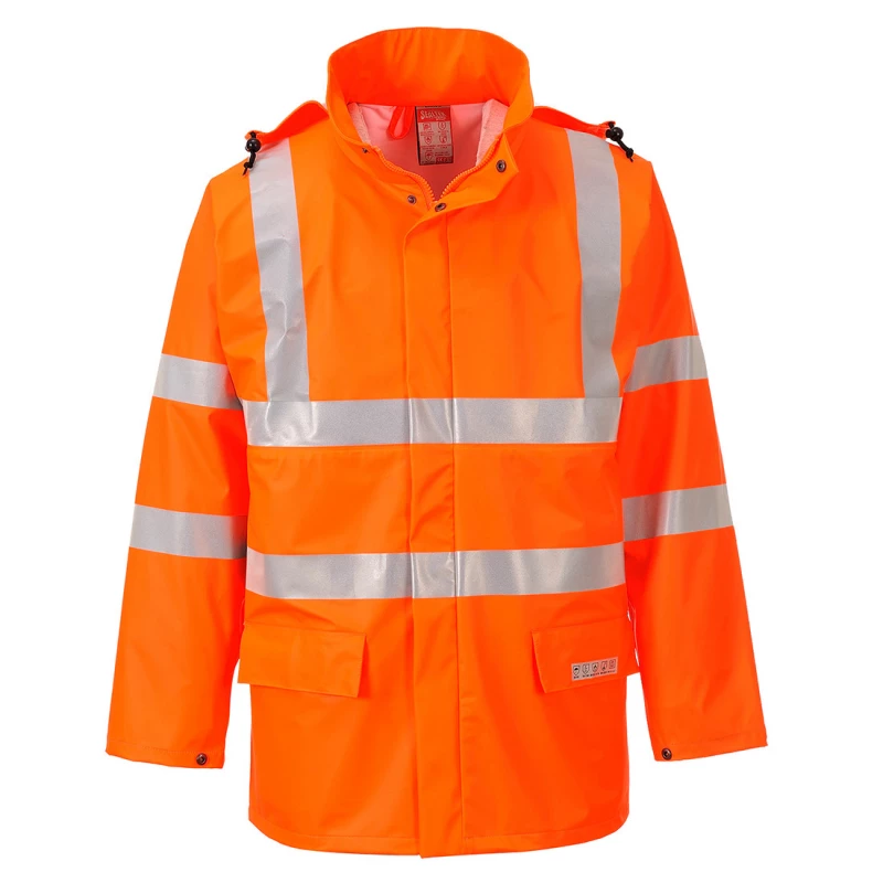 Veste de pluie HiVis FR Sealtex couleur : Orange taille M - PORTWEST