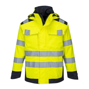 veste de pluie modaflame arc électrique couleur : Jaune/Marine taille S - PORTWEST