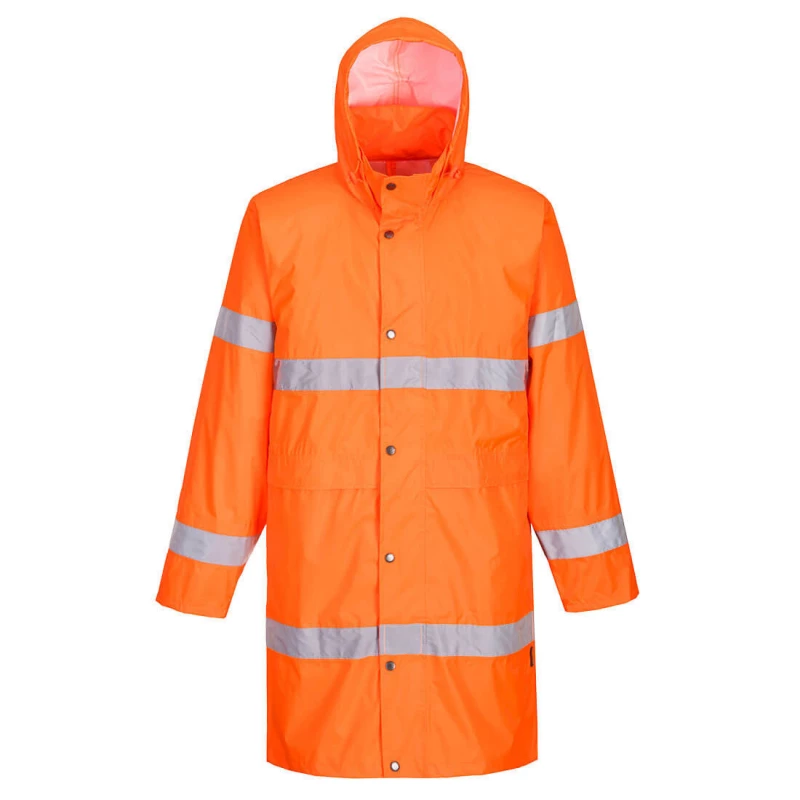 Manteau de pluie Hivis 100cm couleur : Orange taille XL - PORTWEST