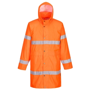 Manteau de pluie Hivis 100cm couleur : Orange taille XXL - PORTWEST