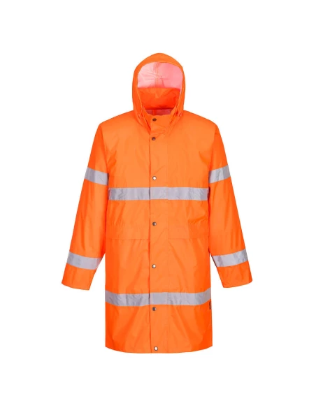 Manteau de pluie Hivis 100cm couleur : Orange taille XXXL - PORTWEST