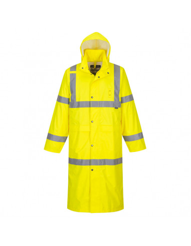 Manteau de pluie HiVis 122cm couleur : Jaune taille XXXL - PORTWEST