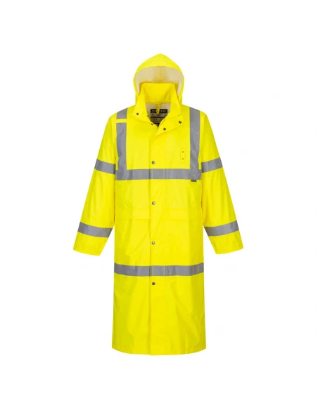 Manteau de pluie HiVis 122cm couleur : Jaune taille XXXL - PORTWEST