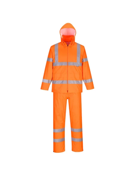 Ensemble de pluie enroulable haute visibilité couleur : Orange taille 4XL - PORTWEST