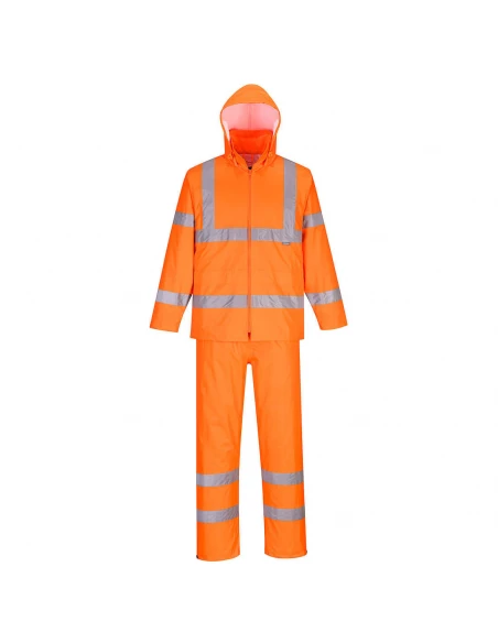 Ensemble de pluie enroulable haute visibilité couleur : Orange taille XL - PORTWEST