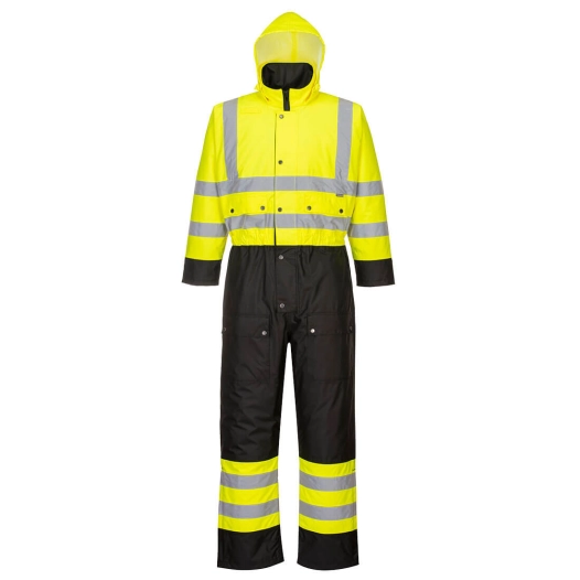 Combinaison Contrast Hi-Vis matelassée couleur : Jaune/Noir taille XL - PORTWEST