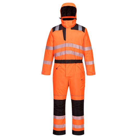 Combinaison d'hiver PW3 haute visibilité couleur : Orange/Noir taille S - PORTWEST